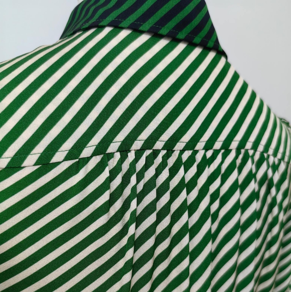 LK Bennett Val Treetop Green & Birch Printed Shirt Dress - Picture 11 of 13